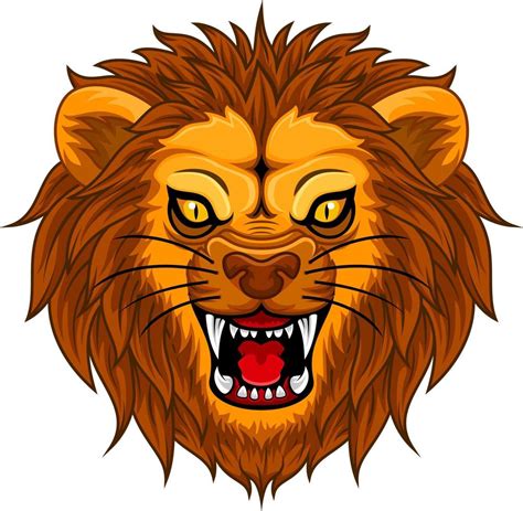 Angry Lion Face Illustration Mascot 20004487 Vector Art At Vecteezy