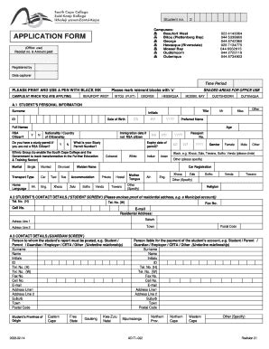 Cape College Application Form Online - Fill Online, Printable, Fillable ...