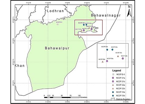 Map indicating sampling sites in the Cholistan desert, Bahawalpur, Pakistan | Download ...