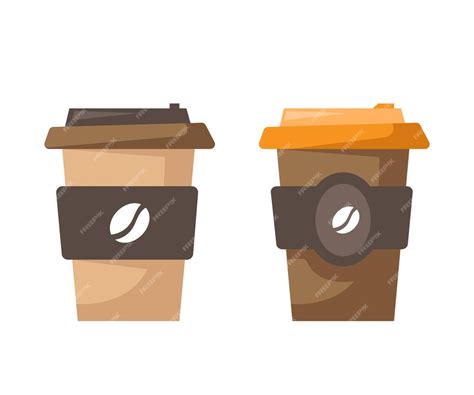 Premium Vector Coffee To Go Vector Icons Paper Cup With Coffee Vector Illustration