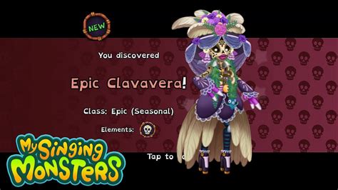 How To Get Epic Clavavera Bone Island My Singing Monsters Msm