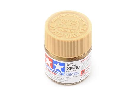 Tamiya XF 60 Flat Dark Yellow Acrylic Paint 10ml TAM81760 Cars