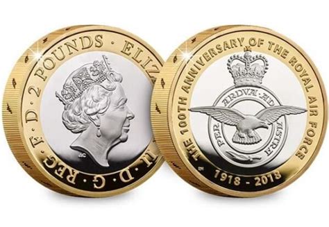 2018 RAF Centenary Badge 2 Silver Proof Piedfort CrawleyCoins