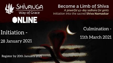 Shivanga Sadhana Online Th January Th March Dates Announced