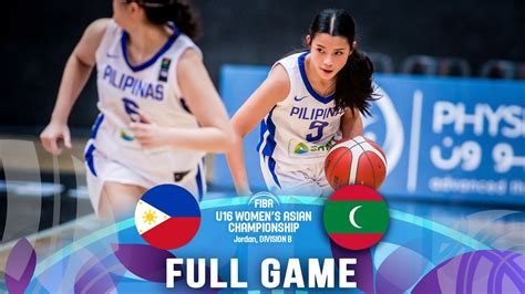 Philippines V Maldives Full Basketball Game Fiba U Women S Asian