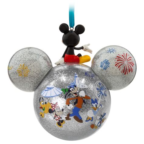 Mickey Mouse Icon Glass Ball Ornament Disneyland Available