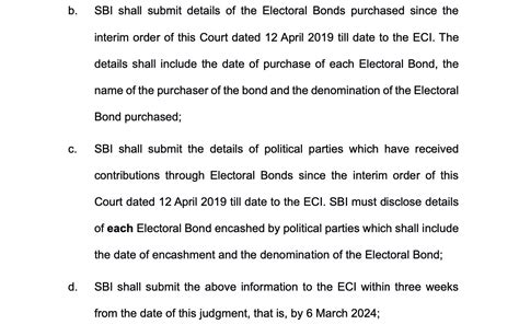 Sc This Court Directed The Sbi To Submit The Electoral Bonds