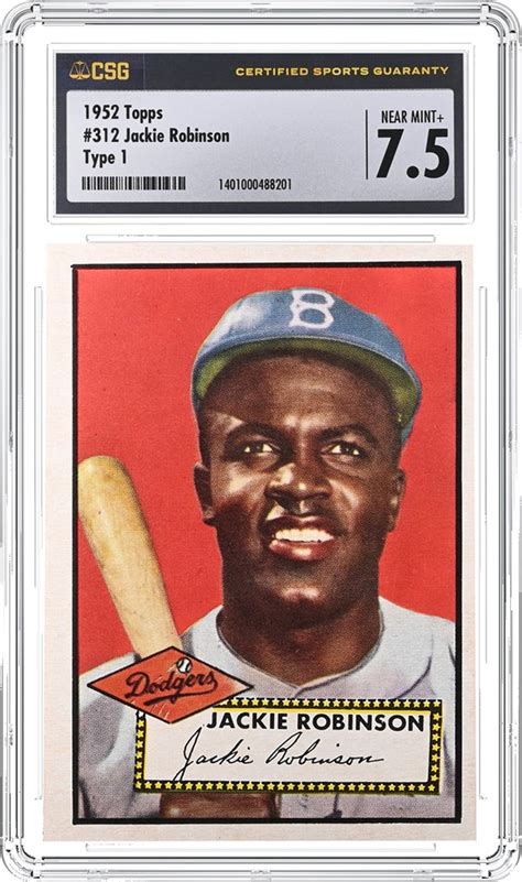 Csg Certifies Incredible High Grade Topps Jackie Robinson Card Cgc