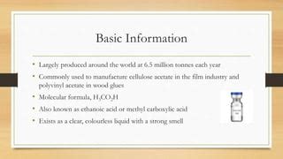 Applications of acetic acid | PPT