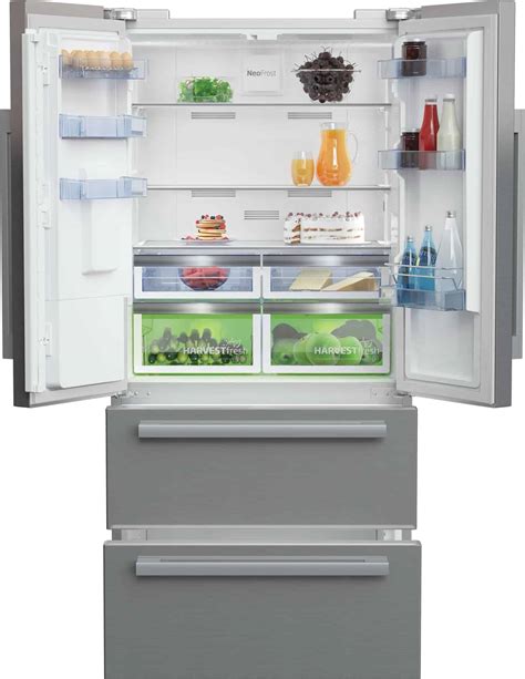 Buy Beko Freestanding Harvestfresh American Fridge Freezer Stainless