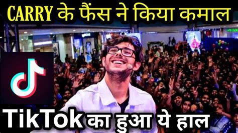 Carry Minati Fans Angry Reaction On Tiktok Carryminati New World