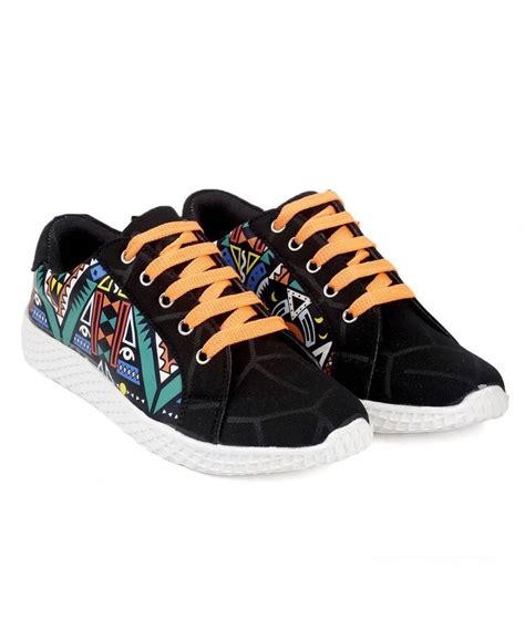 Women Black Canvas Sneakers - Meriggiare - 3142060