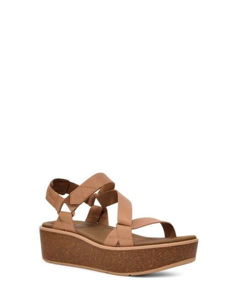 Teva Madera Wedge Sandal in Brown | Lyst