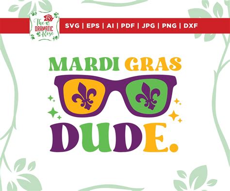 Mardi Gras Dude Svg Mardi Gras Svg Cricut Png Svg Sublimation Cut