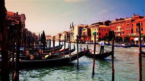 Fondos de pantalla mar Paisaje urbano Venecia vehículo noche