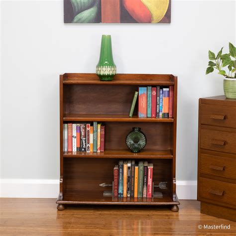 7310A Antique Vintage 1920s Blackwood Bookcase Bookshelf 3 Tiers