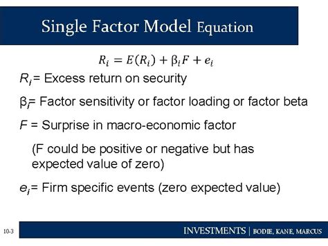 Chapter Ten Arbitrage Pricing Theory And Multifactor Models