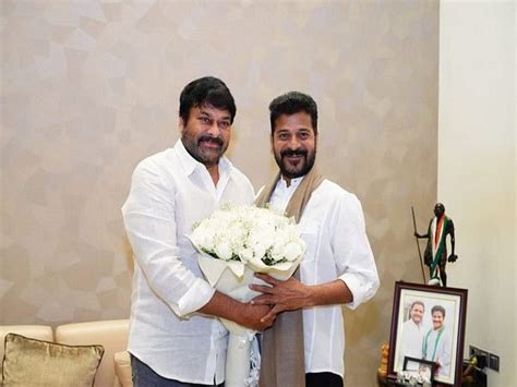 Chiranjeevi meets Telangana CM Revanth Reddy at his residence ...