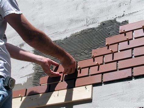 Thin Set Brick Field Applied Mortar Set Wall System