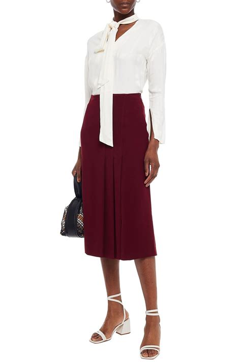 CHARLI Jacey Pussy Bow Satin Jacquard Blouse THE OUTNET