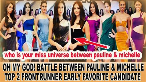 Pauline Amelinckx Michelle Dee Top 2 Favorite Frontrunner MISS