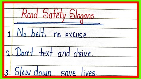 Slogan On Road Safety In English Sadhak Suraksha Par Nare Youtube