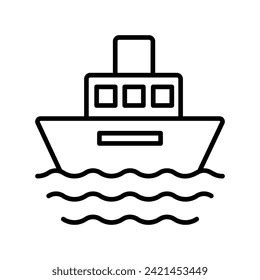 Shipping Station Icon White Background Vector Stock Vector (Royalty ...