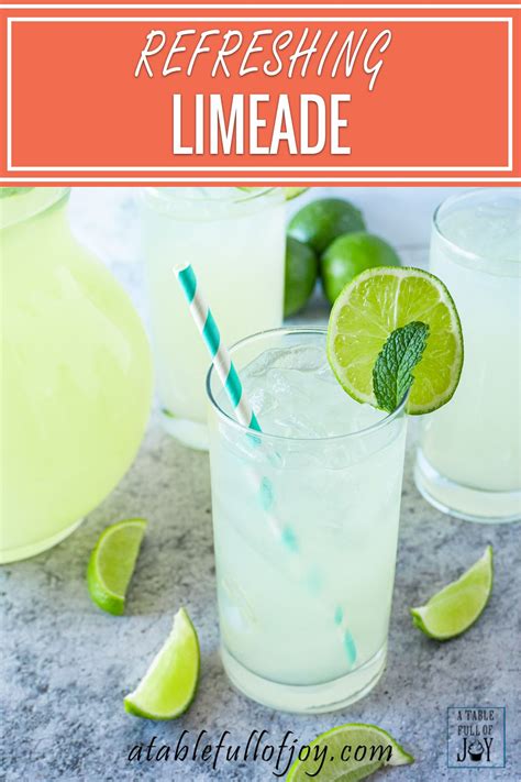 Homemade Limeade Recipe Easy And Refreshing • A Table Full Of Joy