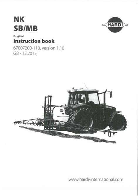 Hardi Sprayer Nk Sb And Mb Operators Manual