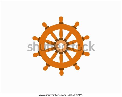 Illustration Pirate Ship Wheel Pirate Flat Stock Vector (Royalty Free ...