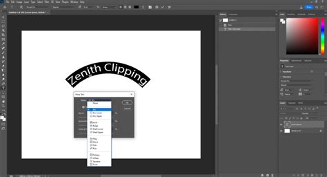 How to Curve Text in Photoshop - Zenith Clipping