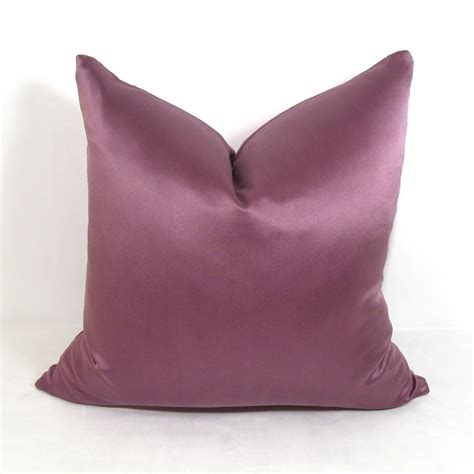 Two Mauve Pillow Cushion Covers Decorative Silk By Mazizmuse