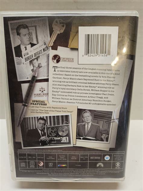 Perry Mason Seasons 7 9 90 Episodes 24 Disc DVD Set B43 For Sale Online