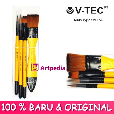 V Tec Brush VT 184 Set 4 Kuas Lukis Set 4 Kuas V Tec Lazada Indonesia