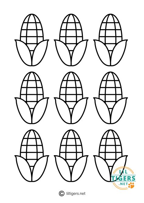 Free Printable Corn Templates For Fall Crafts Lil Tigers