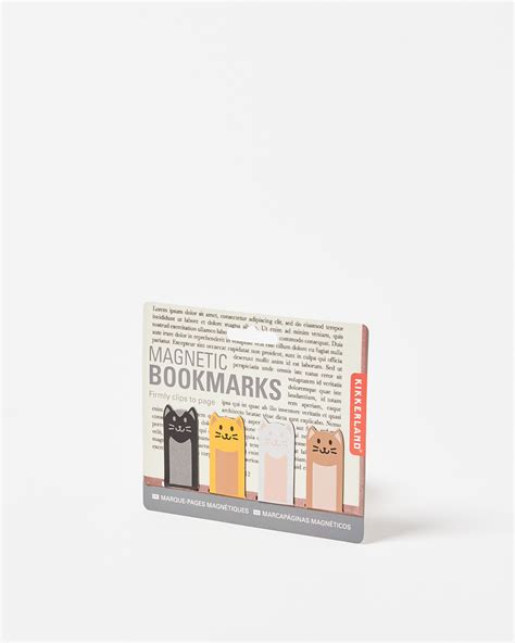 Magnetic Cat Bookmarks Set Of Four Oliver Bonas