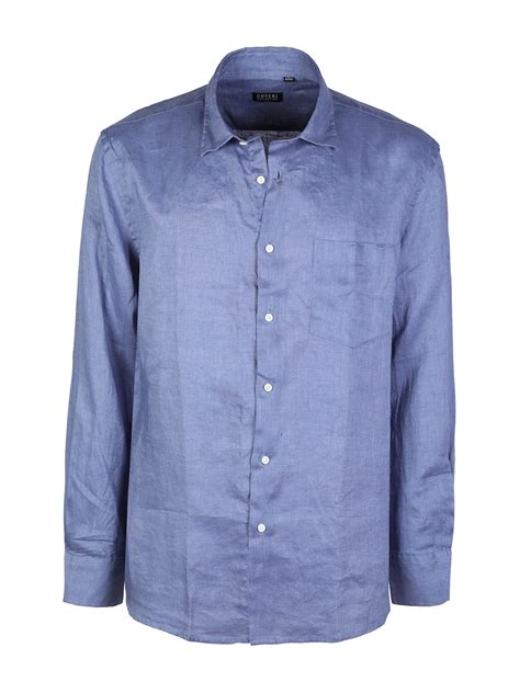 Coveri Collection Camicia Regular Da Uomo In Lino Con Taschino In