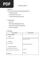 grade  english lesson plan verbs  teachers lesson plan