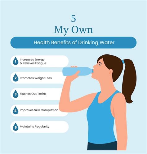 Premium Photo A Woman Drinking Water From A Bottle That Says My Own Health Benefits Of