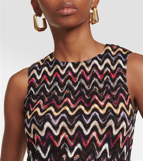 Zig Zag Wool Blend Top In Multicoloured Missoni Mytheresa