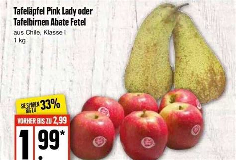 Tafeläpfel Pink Lady Oder Tafelbirnen Abate Fetel Angebot Bei Edeka