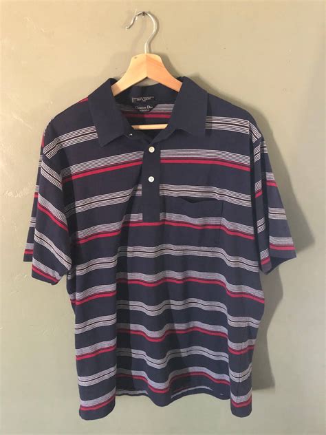 Dior Vintage 80s Christian Dior Monsieur Striped Polo Grailed