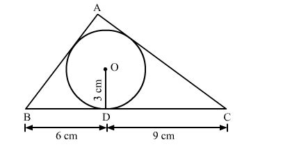 In The Given Figure A Triangle ABC Is Drawn To Circumscribe A Circle