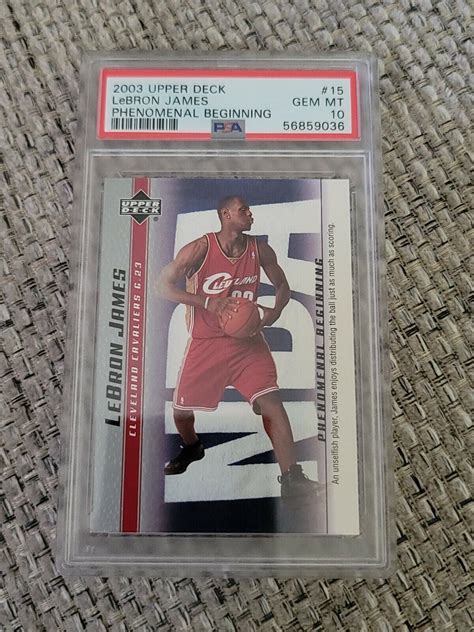 Upper Deck Lebron James Phenomenal Beginning Psa Rookie Rc