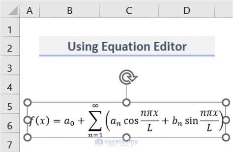 How To Insert Equation In Excel Easy Ways Exceldemy