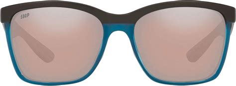 Amazon.com: Costa Del Mar Women's Anaa Polarized Rectangular Sunglasses ...