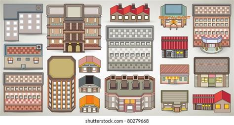 Vector Illustration One-point Perspective Buildings Stock Vector (Royalty Free) 80279668 ...