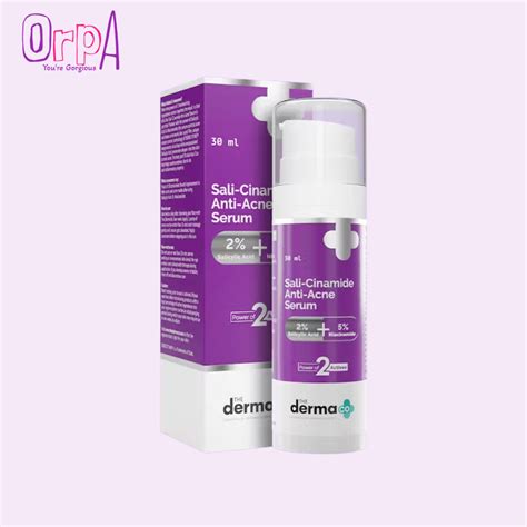 The Derma Co Sali Cinamide Anti Acne Serum With 2 Salicylic Acid And 5 Niacinamide 30ml Orpa