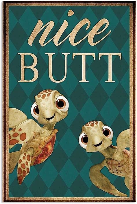 Amazon Funny Bathroom Ocean Turtle Metal Tin Sign Wall Decor Art