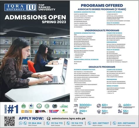 IQRA University Karachi BS Admission 2024 Last Date To Apply